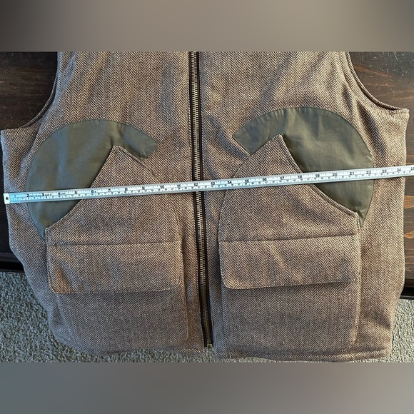 Really cool vintage Woolrich Brown Tweed Down Hunting Vest L - Picture 6 of 7